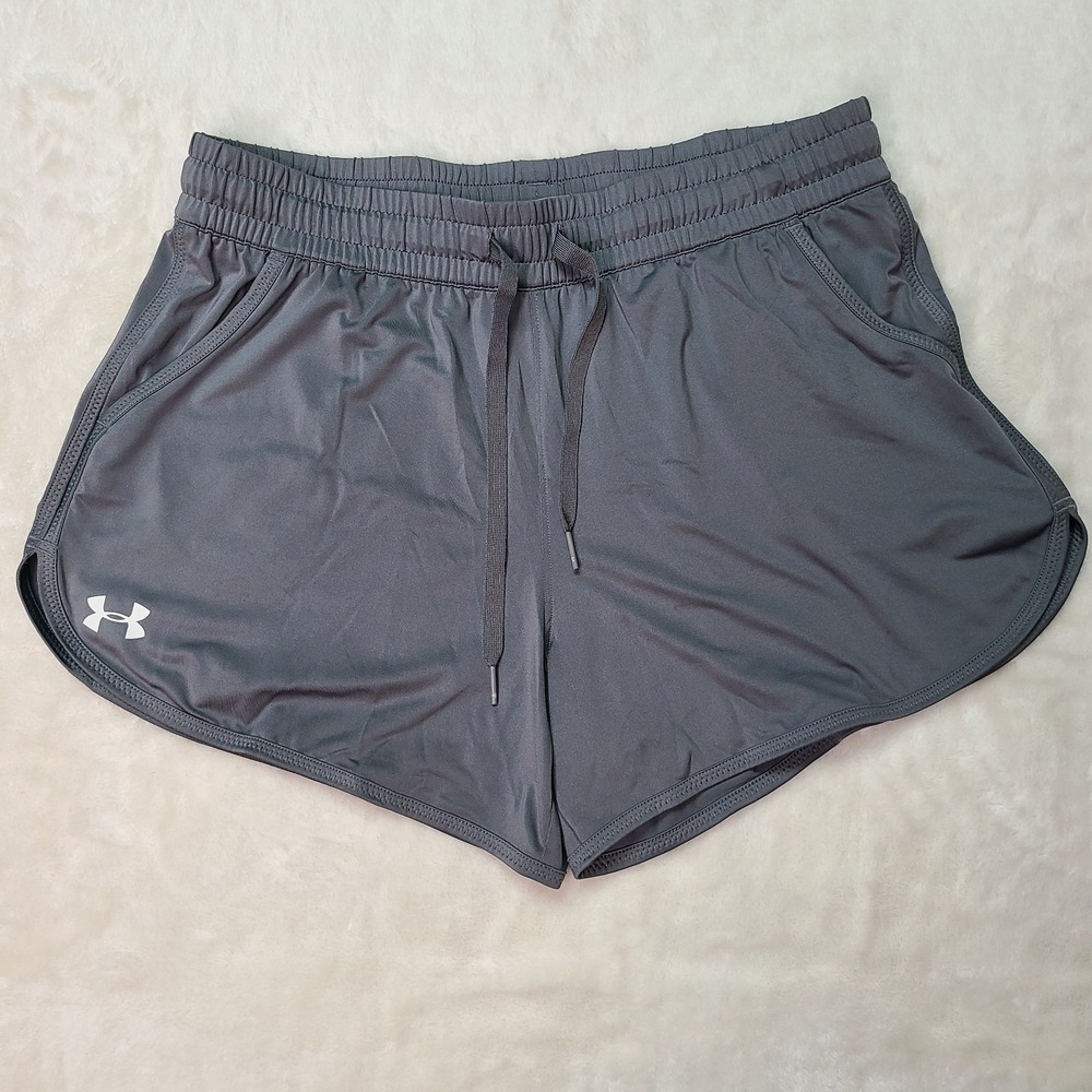 Under Armour Women's Fly-By Running Shorts Size Medium Gray Activewear Pockets